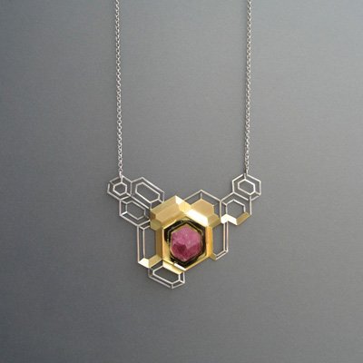 Goldkette mit Turmalin