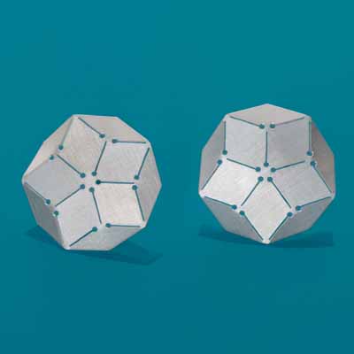 flache Ohrstecker Penrose Silber